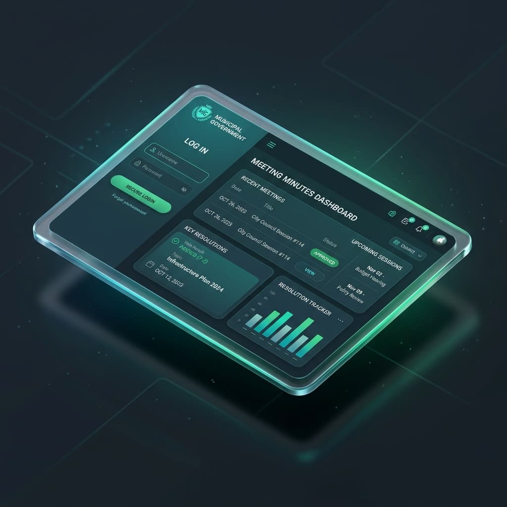 e-Notulen Dashboard Mockup